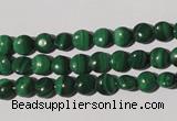 CMN250 15.5 inches 6mm flat round natural malachite beads wholesale