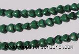 CMN255 15.5 inches 6*6mm heart natural malachite beads wholesale