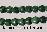 CMN256 15.5 inches 8*8mm heart natural malachite beads wholesale