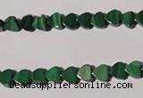 CMN260 15.5 inches 6*6mm heart natural malachite beads wholesale