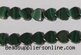 CMN261 15.5 inches 8*8mm heart natural malachite beads wholesale