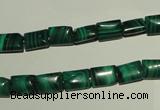 CMN310 15.5 inches 6*8mm rectangle natural malachite beads wholesale