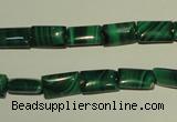 CMN311 15.5 inches 6*10mm rectangle natural malachite beads wholesale