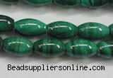 CMN418 15.5 inches 4*6mm rice natural malachite beads wholesale