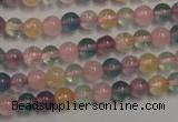 CMQ211 15.5 inches 6mm round multicolor quartz gemstone beads