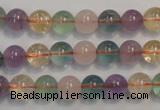 CMQ212 15.5 inches 8mm round multicolor quartz gemstone beads