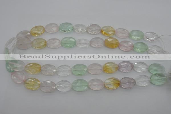 CMQ253 15.5 inches 13*18mm faceted oval multicolor quartz beads