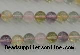 CMQ302 15.5 inches 8mm round multicolor quartz gemstone beads