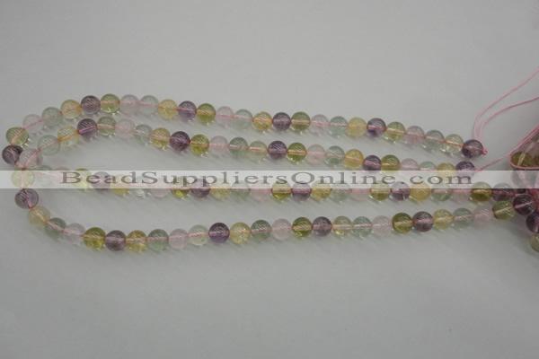 CMQ302 15.5 inches 8mm round multicolor quartz gemstone beads