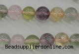 CMQ303 15.5 inches 10mm round multicolor quartz gemstone beads