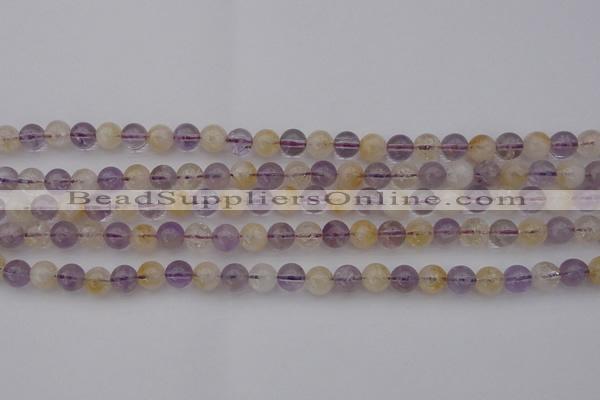 CMQ311 15.5 inches 6mm round citrine & amethyst beads wholesale