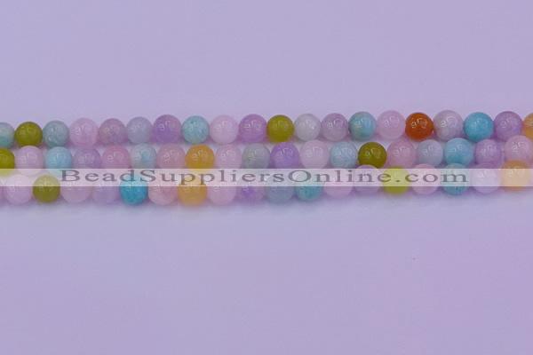 CMQ342 15.5 inches 8mm round mixed quartz gemstone beads