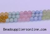 CMQ364 15.5 inches 12mm round rainbow quartz beads wholesale