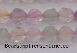 CMQ367 15.5 inches 8mm faceted nuggets mixed quartz beads