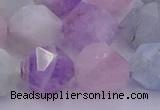 CMQ384 15.5 inches 12mm faceted nuggets mixed quartz beads