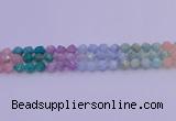 CMQ394 15.5 inches 12mm faceted nuggets mixed quartz beads