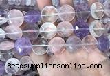 CMQ526 15.5 inches 18mm faceted coin colorfull quartz beads