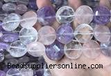 CMQ527 15.5 inches 20mm faceted coin colorfull quartz beads