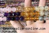 CMQ545 15.5 inches 10mm faceted round colorfull quartz beads