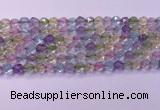 CMQ575 15.5 inches 6mm faceted round mixed quartz beads