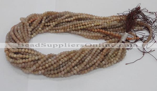 CMS01 15.5 inches 4mm round moonstone gemstone beads wholesale