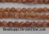 CMS1010 15.5 inches 4mm faceted round AA grade moonstone beads