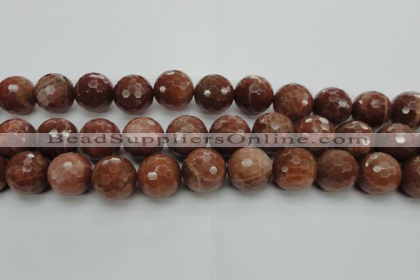 CMS1019 15.5 inches 20mm faceted round AA grade moonstone beads