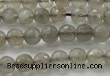 CMS1060 15.5 inches 6mm faceted round grey moonstone beads wholesale