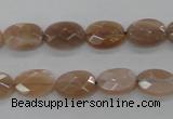 CMS107 15.5 inches 8*12mm faceted oval moonstone gemstone beads