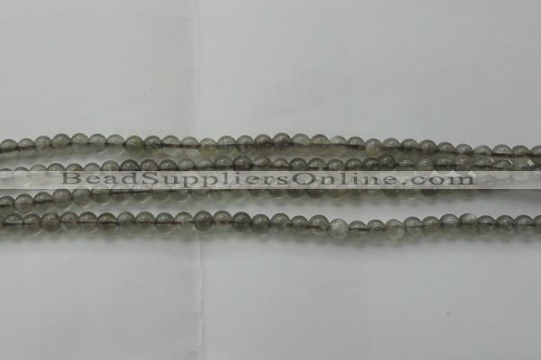 CMS1070 15.5 inches 4mm round grey moonstone beads wholesale