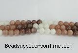 CMS1084 15.5 inches 12mm round mixed moonstone beads wholesale