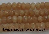 CMS1090 15.5 inches 4*6mm faceted rondelle moonstone beads