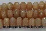 CMS1092 15.5 inches 6*10mm faceted rondelle moonstone beads