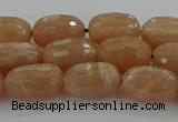 CMS1098 15.5 inches 8*12mm faceted rice moonstone gemstone beads