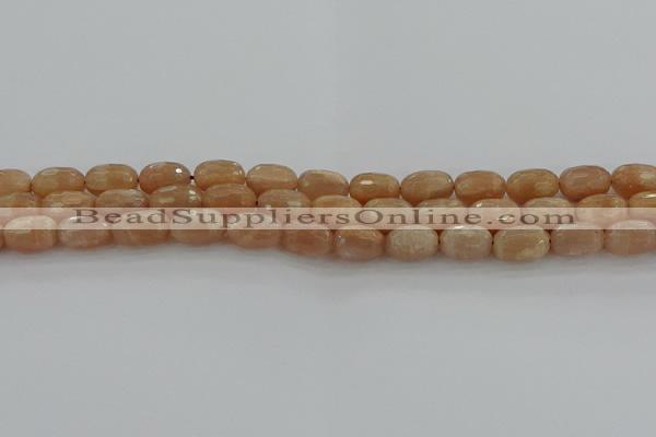 CMS1098 15.5 inches 8*12mm faceted rice moonstone gemstone beads