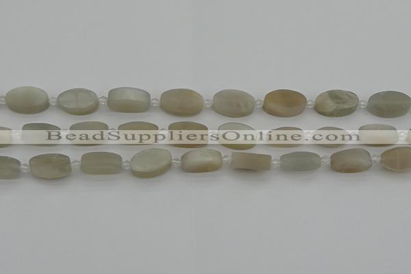 CMS1140 15.5 inches 10*16mm oval moonstone gemstone beads