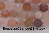 CMS1166 15.5 inches 6mm faceted round rainbow moonstone beads