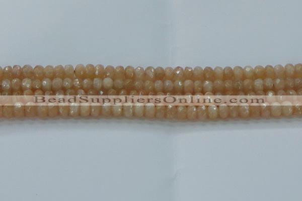 CMS1170 15.5 inches 4*6mm faceted rondelle moonstone beads