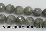 CMS125 15.5 inches 12mm faceted round moonstone gemstone beads