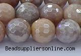 CMS1304 15.5 inches 12mm faceted round AB-color moonstone beads