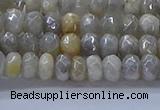 CMS1331 15.5 inches 4*6mm faceted rondelle AB-color grey moonstone beads