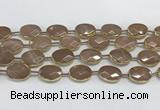 CMS1345 7.5 inches 13*18mm faceted oval moonstone beads