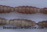 CMS135 15.5 inches 10*30mm carved rice natural moonstone beads