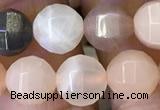 CMS1471 15.5 inches 8mm faceted round moonstone beads wholesale