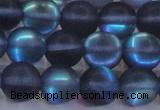 CMS1519 15.5 inches 12mm round matte synthetic moonstone beads