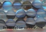 CMS1569 15.5 inches 12mm round matte synthetic moonstone beads