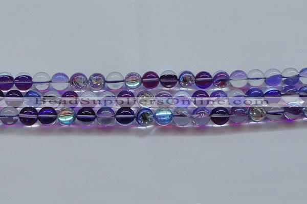 CMS1574 15.5 inches 12mm round synthetic moonstone beads wholesale