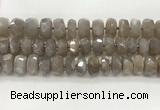 CMS1661 15.5 inches 6*12mm - 8*13mm faceted tyre moonstone beads