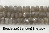 CMS1662 15.5 inches 6*13mm - 8*14mm faceted tyre moonstone beads