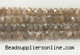 CMS1664 15.5 inches 6*10mm - 8*11mm faceted tyre moonstone beads